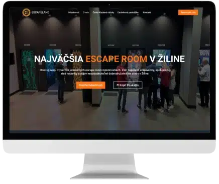 Escapeland, web stránka po redizajne