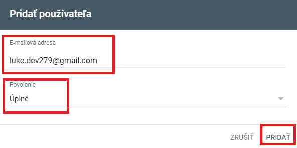 Pridanie používateľa do Google Search Console Ako pridať používateľa do Google Search Console
