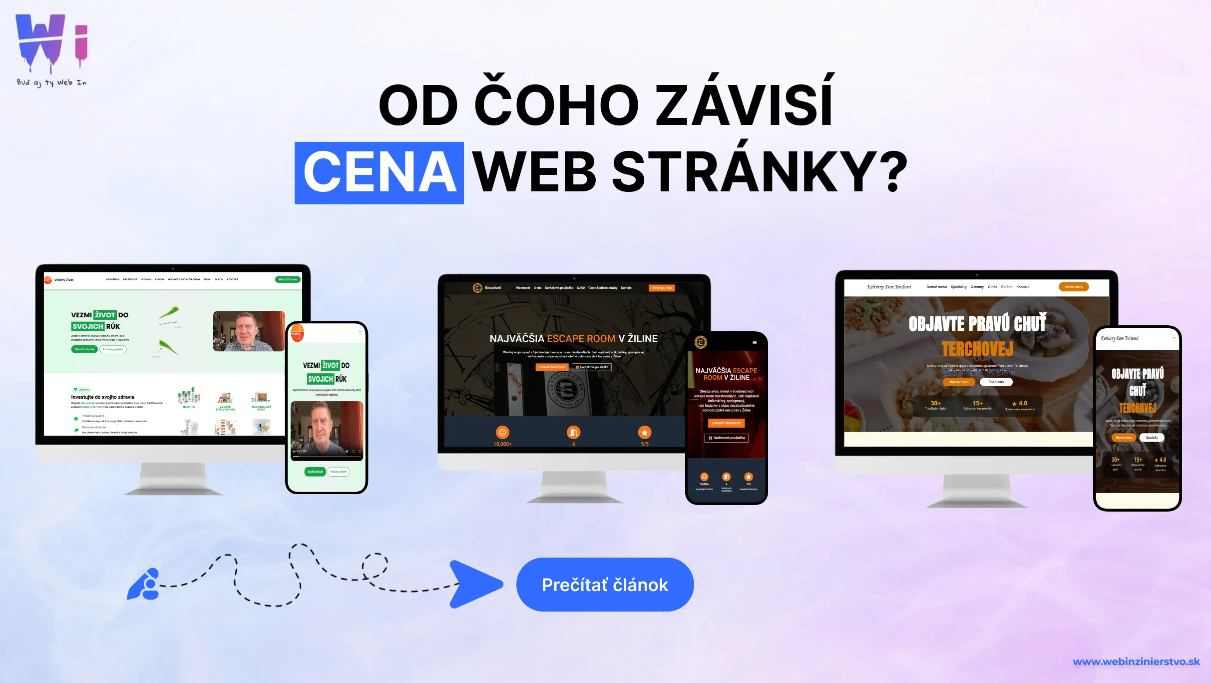 Od čoho závisi cena web stranky?