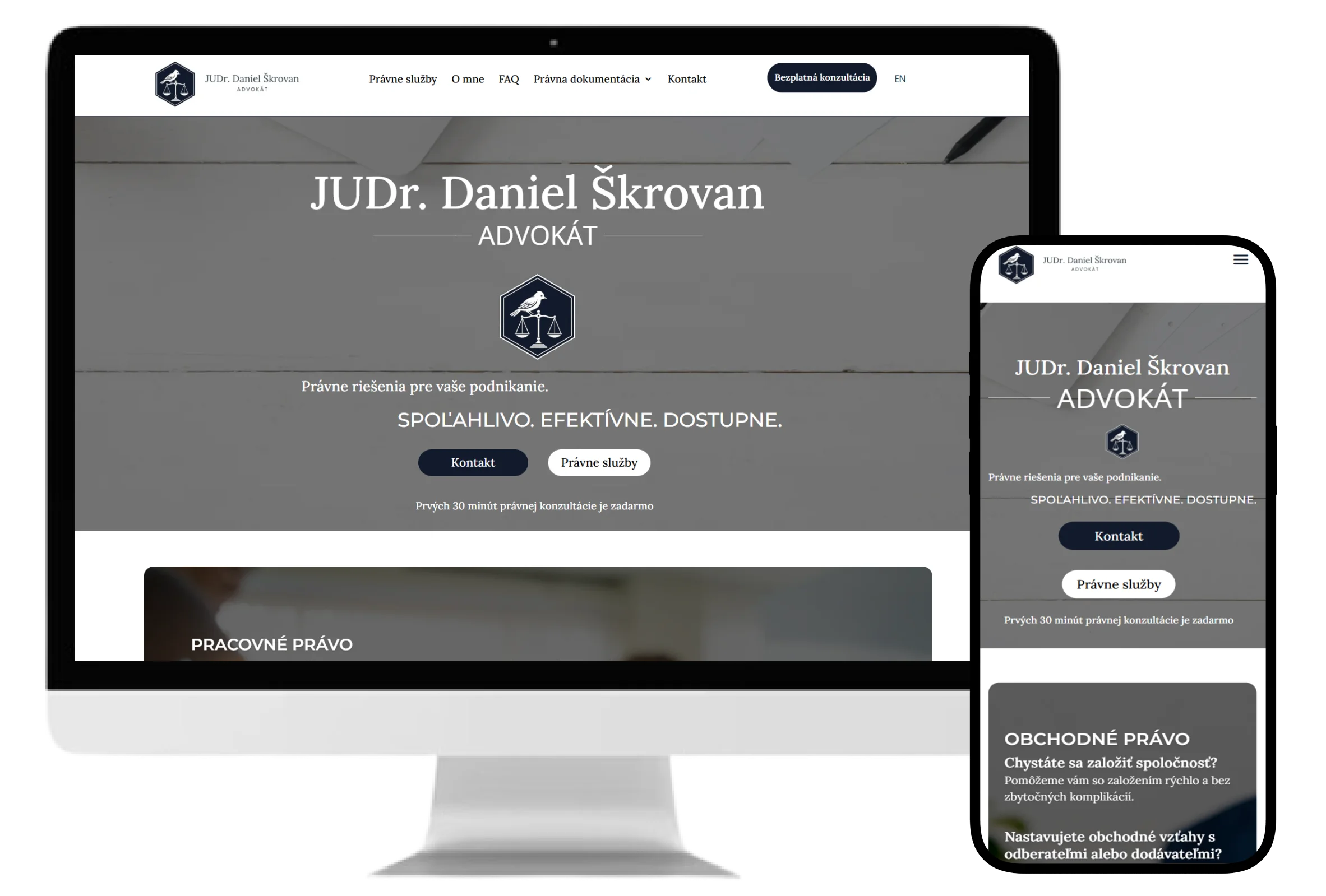 Tvorba web stránky pre advokáta Tvorba web stránky pre advokáta