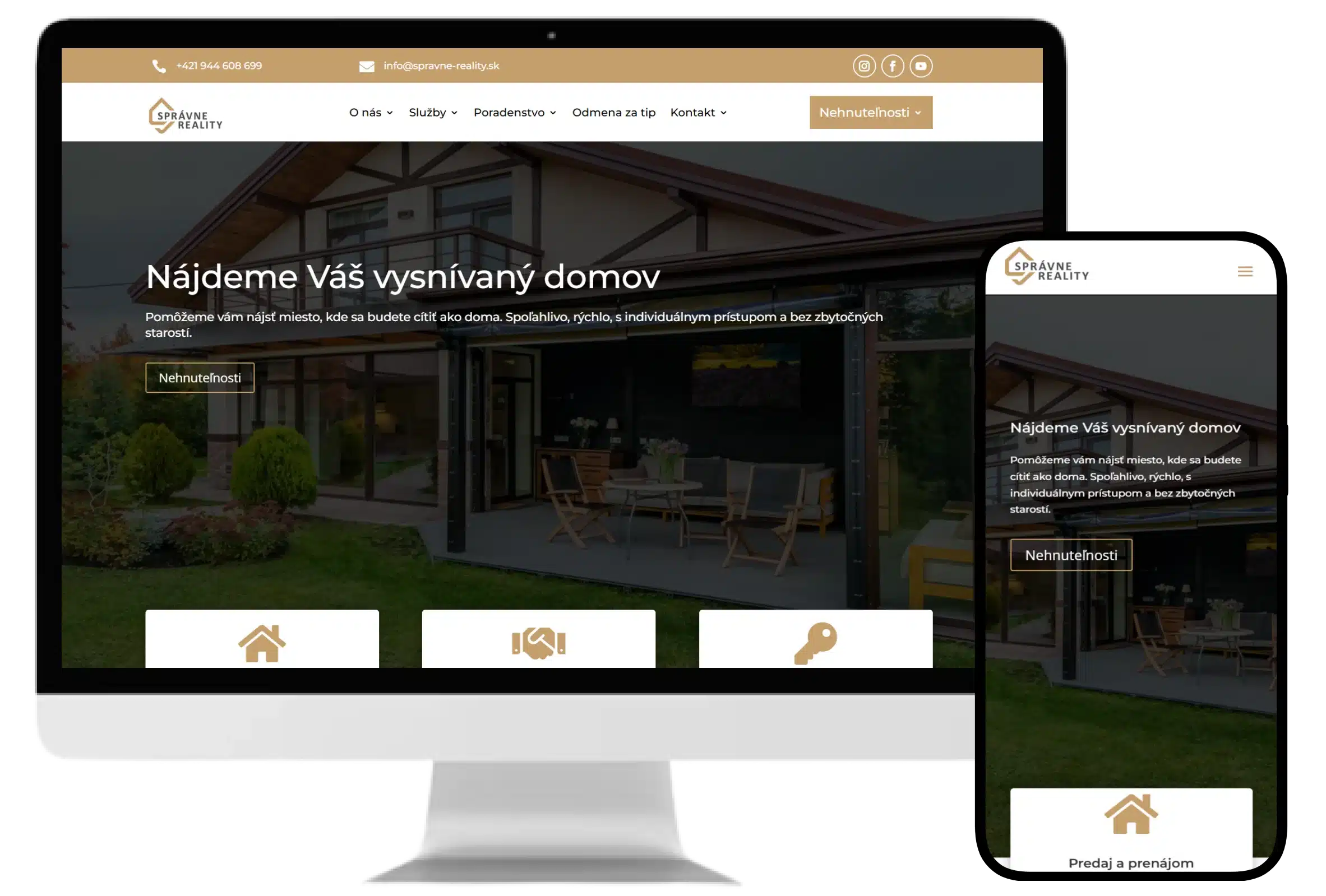 Tvorba web stránky pre správne reality Tvorba web stránky pre správne reality