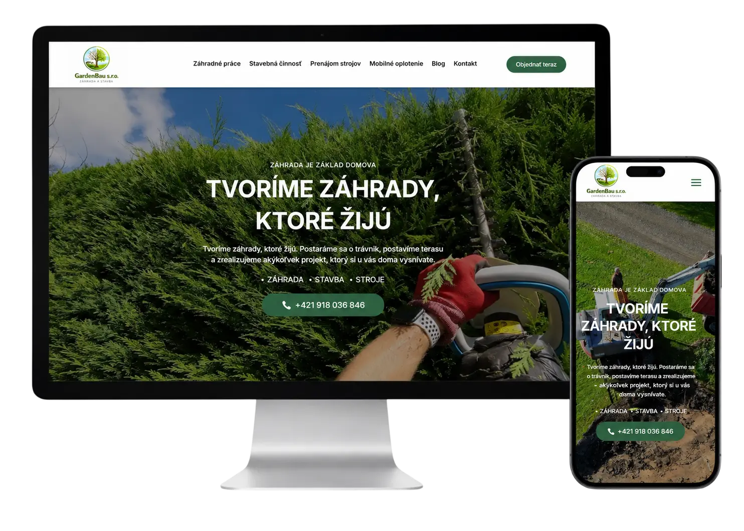 Tvorba web stránky pre záhradníctvo